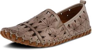 Женские кожаные лоферы Spring Step Fusaro, Удобные слипоны с резиновой подошвой, Лоферы для работы, прогулки и вождения, серый