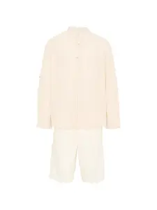 Комплект с полосатыми шортами Mayoral, бежевый