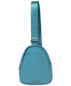 Миниатюрная сумка через плечо с двойной молнией Baggallini, Seaside Blue