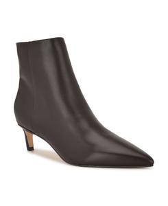 Женские ботильоны на каблуке-рюмочке Brite Nine West, Dark Brown Leather