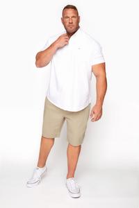 Шорты-Чиносы с эластичной талией Badrhino Big & Tall, бежевый