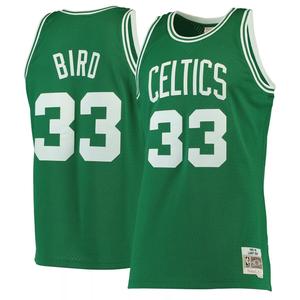 Мужская майка Mitchell & Ness Larry Bird Kelly Green Boston Celtics 1985-86 Hardwood Classics Swingman