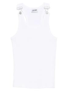 Ребристая майка Jean Paul Gaultier, белый