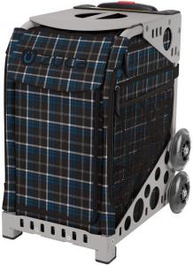 Спортивная сумка-вкладыш ZUCA Imperial Plaid с серой рамой и мигающими колесами