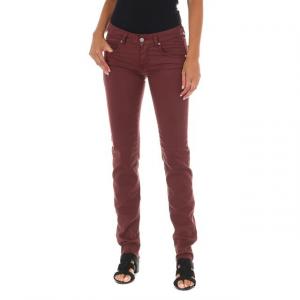 Длинные джинсовые брюки с узким подолом 10dbf0475 b088 женщина Met, бургундия