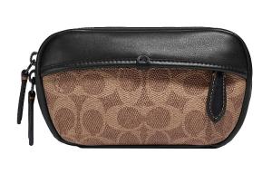 Charter Canvas With Leather Кроссбоди Поясная Сумка, Слинг Бэг Trumpets Мужская Коричневая и Черная COACH