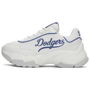 MLB Большие кроссовки с антискользящим покрытием, износостойкие, низкие, массивные, унисекс, белые, синие