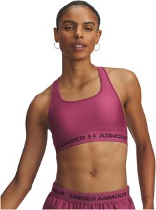 Бюстгальтер Under Armour Crossback Mid Impact Bra, цвет Fuchsia Dusk/Dark Maroon