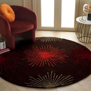 Ковер SAFAVIEH, 244 x 244 см, Soho Collection Brown/Multi SOH712B ручной работы Starburst из премиальной шерсти и вискозы