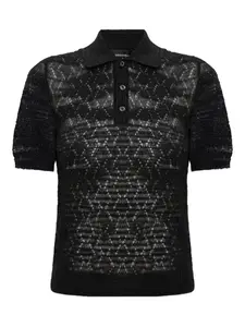 Поло на пуговицах Dsquared2, черный