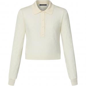 SS26 поло для женщин LOUIS VUITTON, Ecru