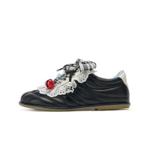 EBLAN Женские низкие кэжуал кеды черные, цвет Black