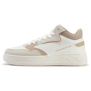 Скейтбордные кеды женские высокие Feather белый/абрикосово-коричневый 361°