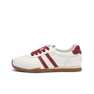 Устойчивые к истиранию низкие повседневные туфли для женщин JOSINY, Beige/Red