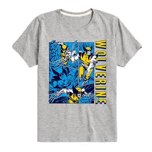 Футболка с комиксами Wolverine для мальчиков 8-20 Marvel, Athletic Heather