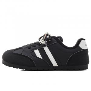 Скользоустойчивые, износостойкие, легкие низкие женские скейтерские туфли HUANQIU, черный [fleece-lined]