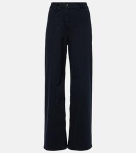 Меган хлопковые брюки с широкими штанинами Nili Lotan, Midnight