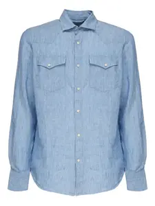 Рубашка с длинными рукавами и карманами MC2 SAINT BARTH, синий
