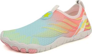 Хайк босоножки для женщин, дышащие, противоскользящие спортивные туфли, быстросохнущие, удобные, с широкой носочной частью, обувь для заземления, легкие, для пляжа, бассейна, аква, плавания, серфинга, для диабетиков, прогулочная обувь Generic, Green