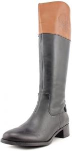 Женские высокие сапоги до колена Franco Sarto Chip с широким голенищем из кожи, черный
