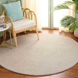 Ковер SAFAVIEH, 183 x 183 см, Novelty Collection, Ivory, ручной работы из шерсти, идеально для гостиной, спальни, столовой (NOV158A)