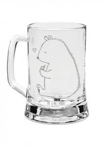 Пивная кружка с медведем и божьей коровкой, без слов, прозрачная Mr. & Mrs. Panda