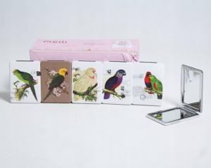 Складное карманное зеркало для сумочки-попугая Midex, белый