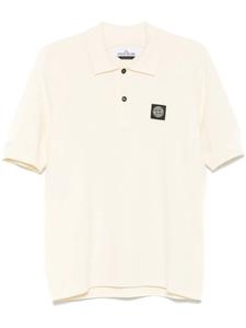 Рубашка поло с нашивкой-логотипом Stone Island, нейтральный
