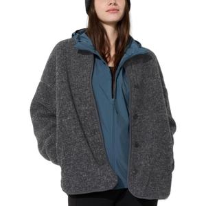 UNIQLO Вельветовое пальто женское тёмно-серое, Dark Gray