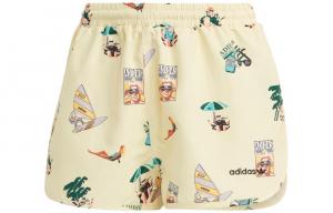 Повседневные шорты женские пастельно-желтые Adidas Originals