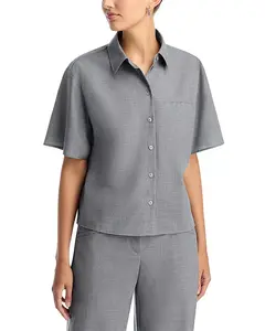 Шерстяная рубашка Булера Boss, серый