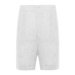 Короткие белые льняные шорты Alpha Studio