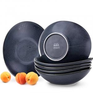 Суповая тарелка KONSIMOВ TIME BLACK (6er-Set), синий - фарфор - 19 x 6 x 23 см