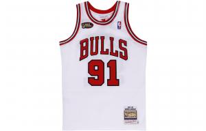 Mitchell & Ness 'NBA Chicago Bulls 1997 Dennis Rodman' Home Finals Jersey Mitchell Ness, белый