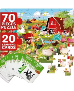70 загадок-пазлов «Найди и найди» для детей 4–6 лет Quokka, farm