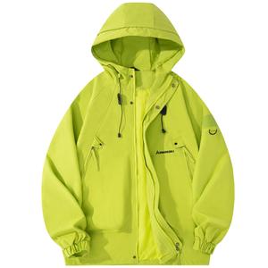 Kawasaki Куртка унисекс черная, Neon Green (8801)