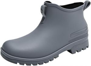 Женские модные водонепроницаемые сапоги больших размеров с противоскользящей подошвой, из плотного материала и короткого фасона. FmShi, Grey