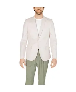 Блейзер из хлопчатобумажной ткани кремового цвета Antony Morato, серый