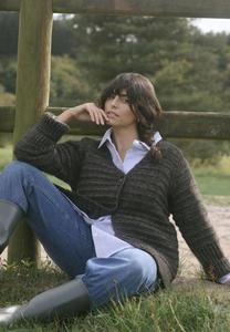 Кардиган Kaffe Curve KCMARINA CARDIGAN, Black Coffee Melange/Black