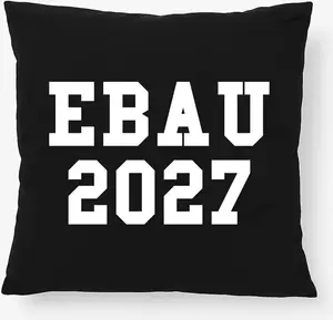 Подушка Huuraa EBAU 2027, подарок на выпускной в Испании, 40x40 см, с наполнителем из черного хлопка, украшение EBAU 2027 Hellweg Druckerei