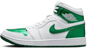 Мужские высокие кроссовки для гольфа Air Jordan Nike 1, White/Pine Green