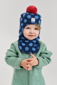 Детская подшлемник из смесовой шерсти Polkka Reima, синий