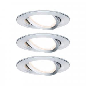 Потолочный светодиодный светильник, корпус из металла алюминиевого цвета, степень защиты IP23 Paulmann, алюминий