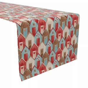 Настольная дорожка, 100 % хлопок, 16x72 дюйма, деревянные домики в морском стиле