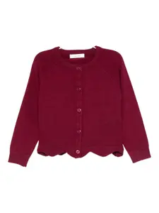 Кардиган с волнообразным краем Miss Grant Kids, красный