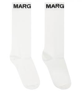 Носки из смесового хлопка MM6 Maison Margiela, белый