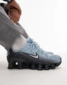 Кроссовки унисекс Nike Shox TL черного и светло-голубого цветов