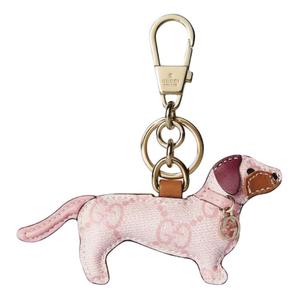GUCCI Кожаный брелок для сумки Унисекс Светло-розовый, Light Pink