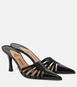 Кожаные мюли Nadia 85 с вырезом Paris Texas, черный