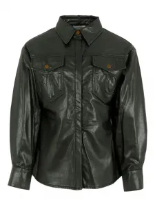 Рубашка с тисненым логотипом и длинными рукавами Pinko Kids, черный